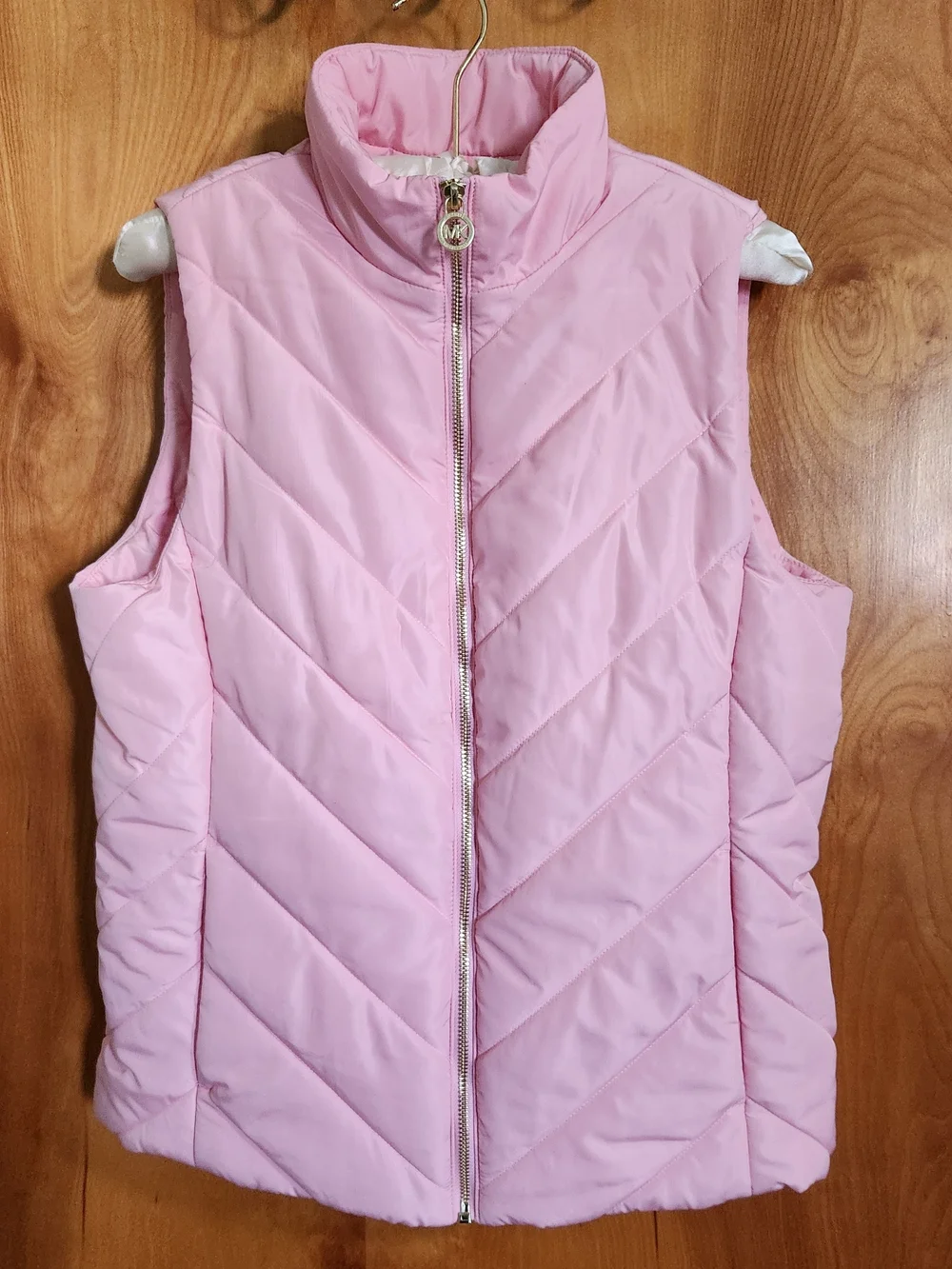 Michael Kors Chevron Quilted Mock Neck Puffer Vest NWOT